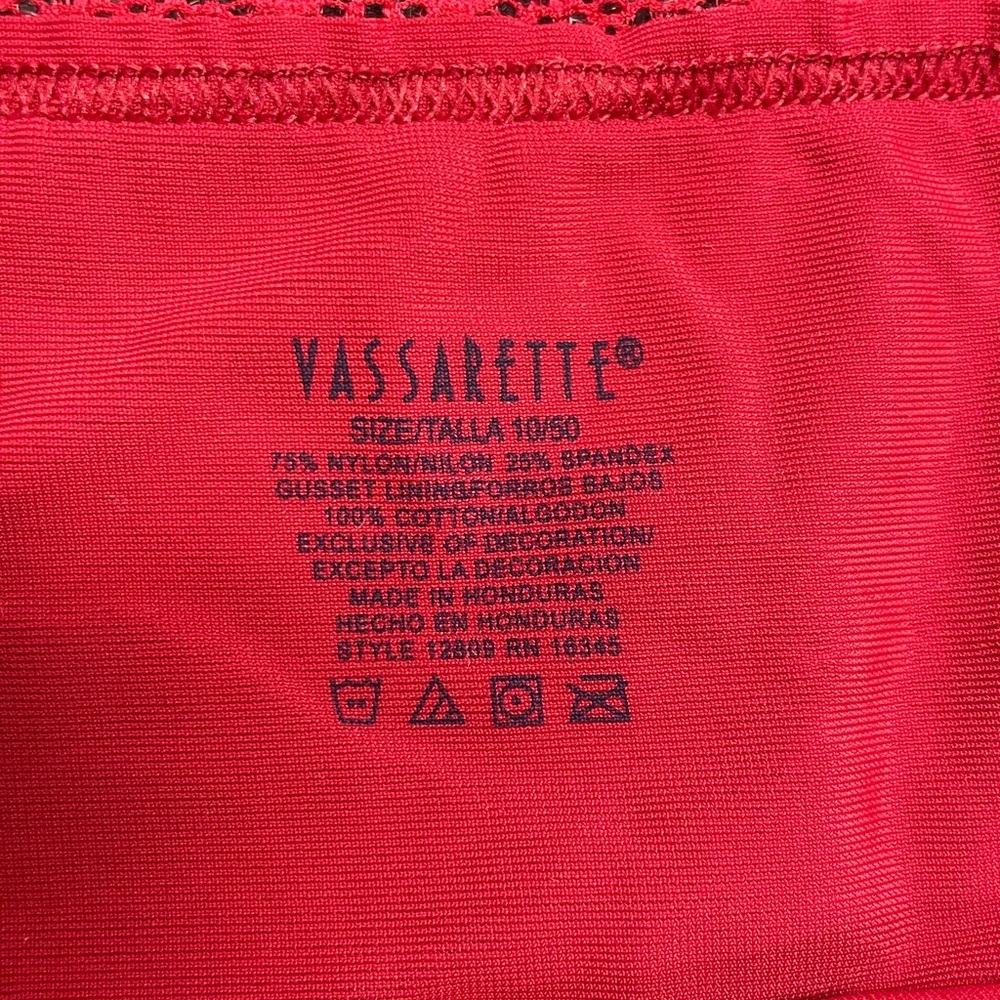 vassarette Hipster Red panties low cut comfort fit NWT Size 10/XXXL - Picture 4 of 5